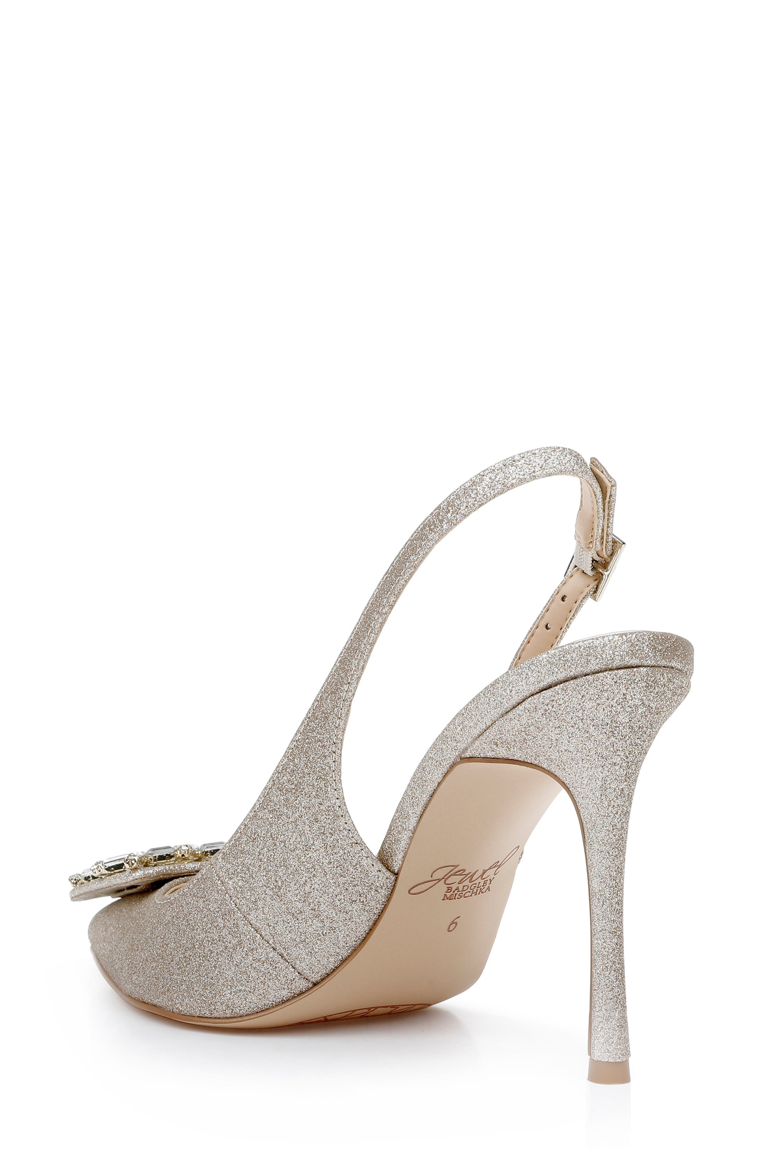 Lisbet Pointed Toe Slingback Pump, Alternate, color, LIGHT GOLD