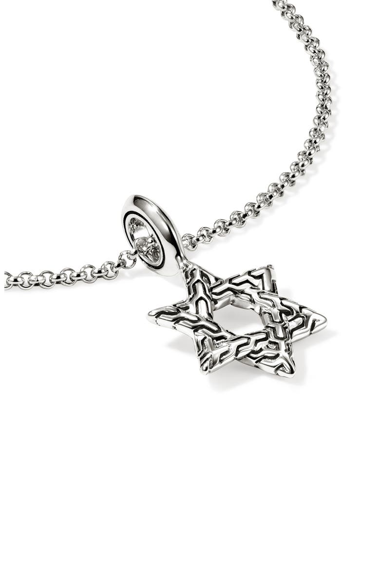 JH Essentials Star of David Pendant Necklace, Alternate, color, SILVER