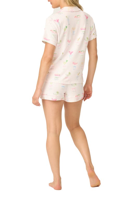 Pj Salvage Pretty Punch Double Brushed Pointelle Short Pajamas In White