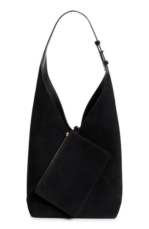 Ferragamo Slouchy Suede Hobo Bag In Nero