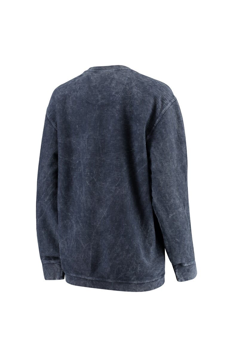 PRESSBOX Women's Pressbox Navy Ole Miss Rebels Comfy Cord Vintage Wash Basic Arch Pullover Sweatshirt, Alternate, color, Navy