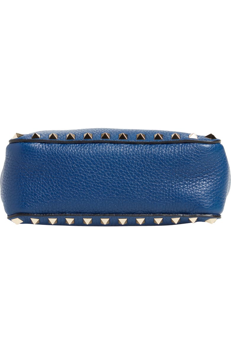 Valentino Garavani Mini Rockstud Leather Hobo Bag, Alternate, color,