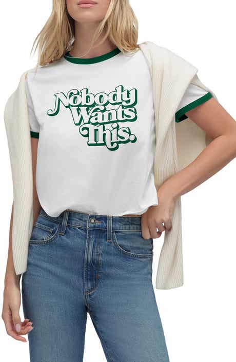 Favorite Daughter x 'Nobody Wants This' Contrast Binding Organic Cotton Graphic T-Shirt