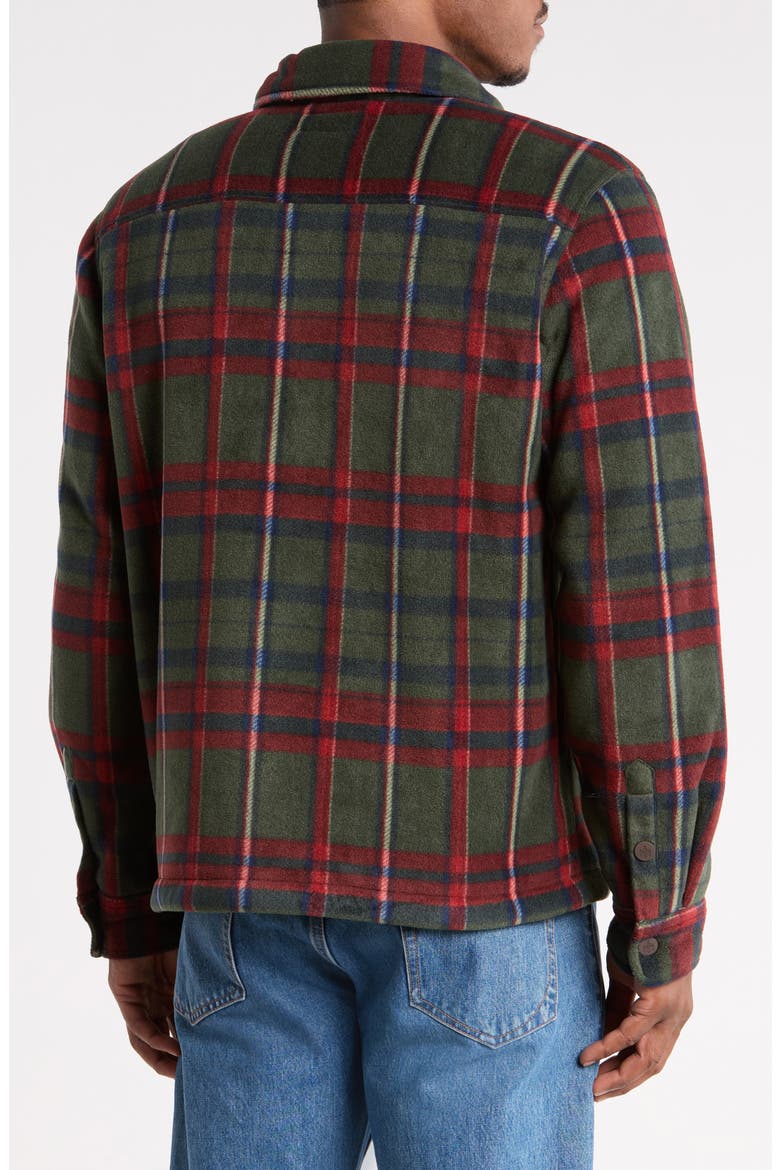 Edgewood Bonded Fleece Shirt Jacket, Alternate, color, OLIVE PLAID