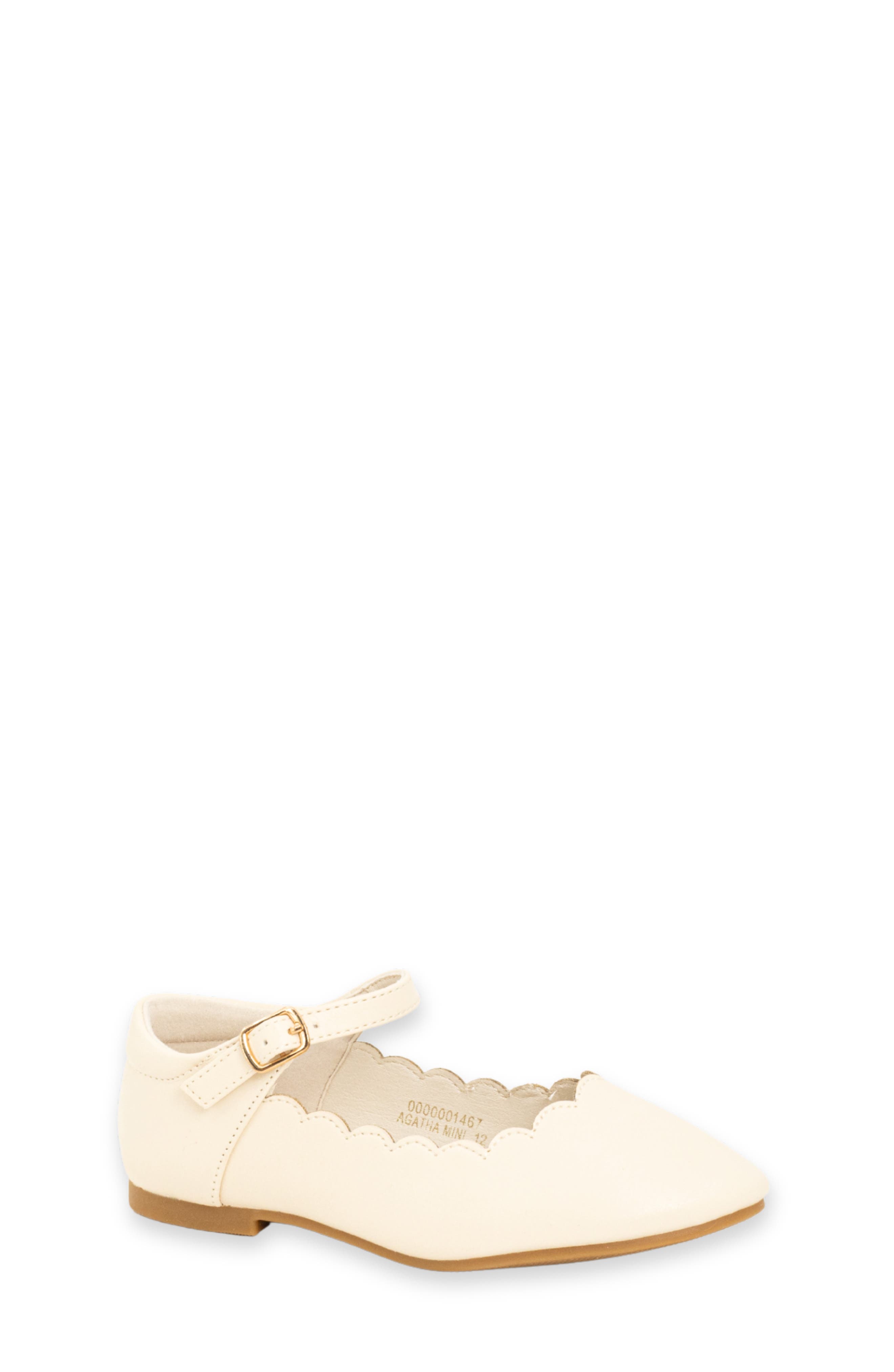 Kids' Agatha Mini Faux Leather Mary Jane, Main, color, BONE