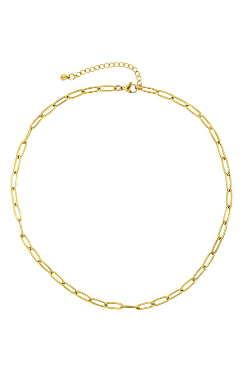 REBL Paper Clip Chain Necklace, Alternate, color, Gold