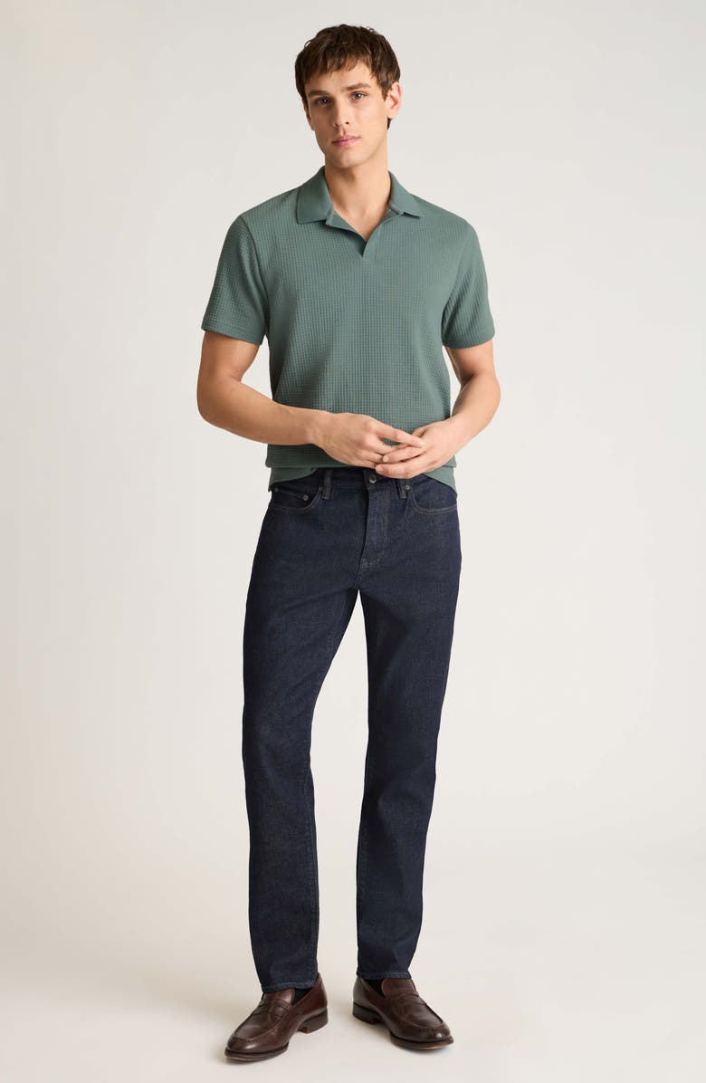 Bonobos Johnny Collar Waffle Knit Polo, Alternate, color, Balsam Green 18-5606 Tcx
