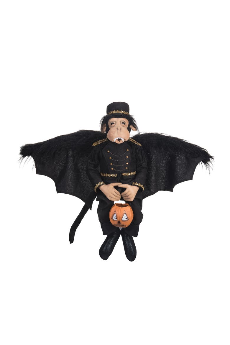 Macbeth Monkey Halloween Art Doll Figurine, Main, color, Black