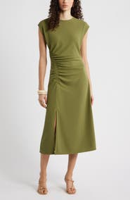 Nordstrom Side Ruched Knit Midi Dress