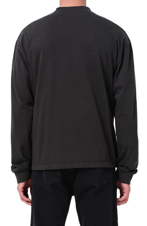 Agolde Asha Long Sleeve Cotton T-shirt In Black