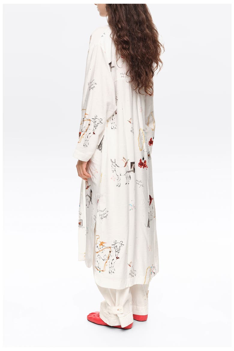 Chain Print Midi Shirt Dress, Alternate, color, COLLAGE ANIMAL CHAIN