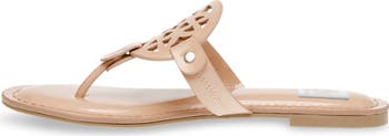 Gotie Laser Cut Studded Thong Sandal