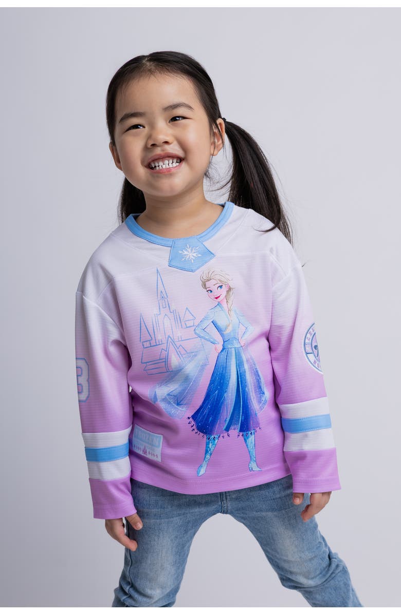 Disney Frozen Queen Elsa Athletic Hockey Jersey, Alternate, color, Lavender Elsa