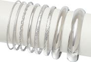 Adornia Set of 8 Assorted Bangle Bracelets