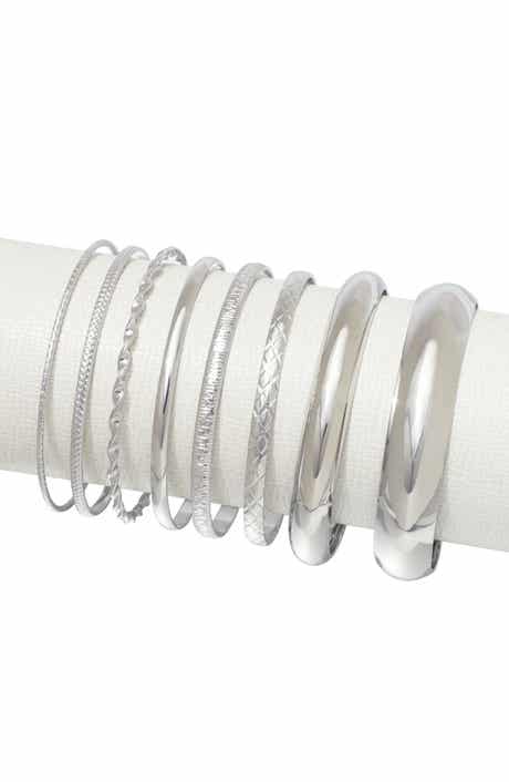 Adornia Set of 8 Assorted Bangle Bracelets