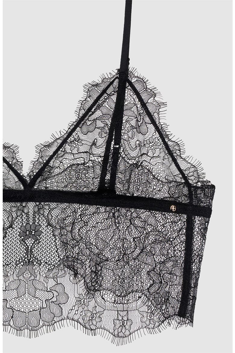 Lace Bralette, Alternate, color, Black
