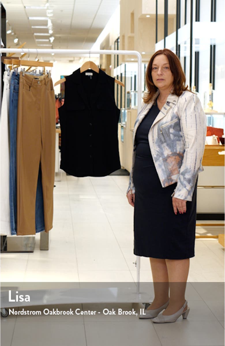 Collared Button Front Sleeveless Shirt, sales video thumbnail