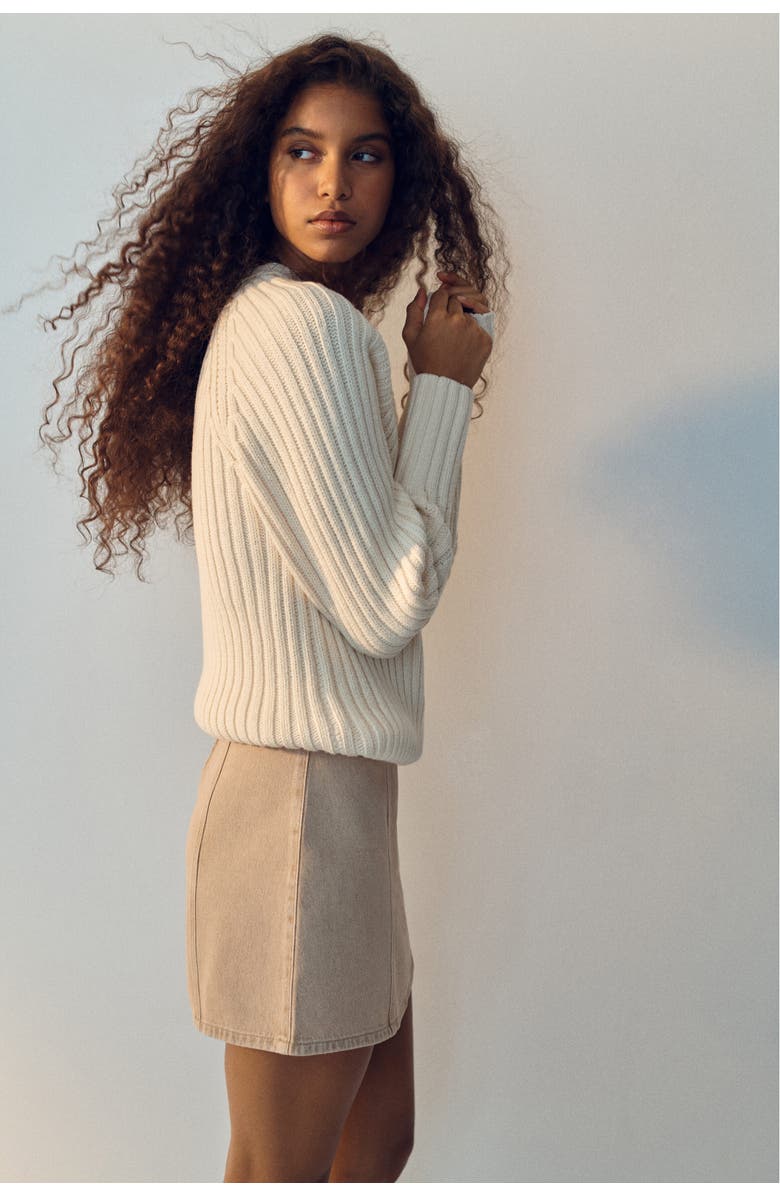 H&M A-line Mini Skirt, Alternate, color, 