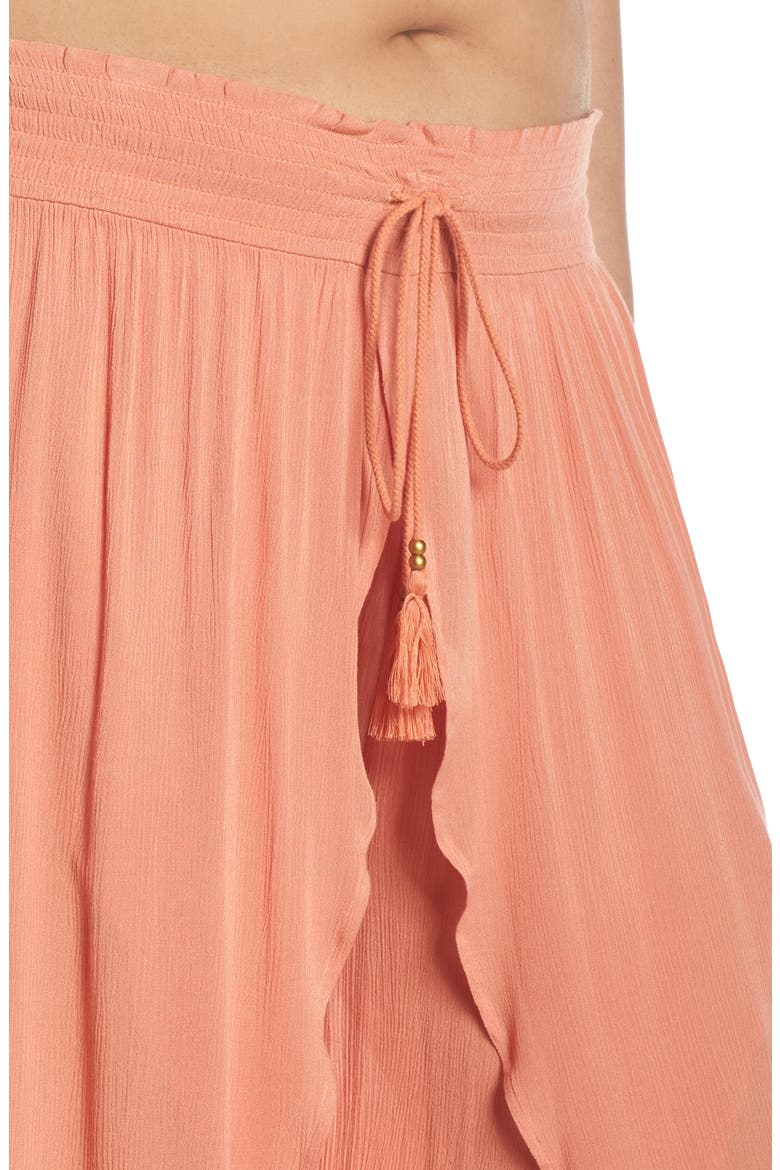 Gauze Cover-Up Pants, Alternate, color, CORAL ORANGE