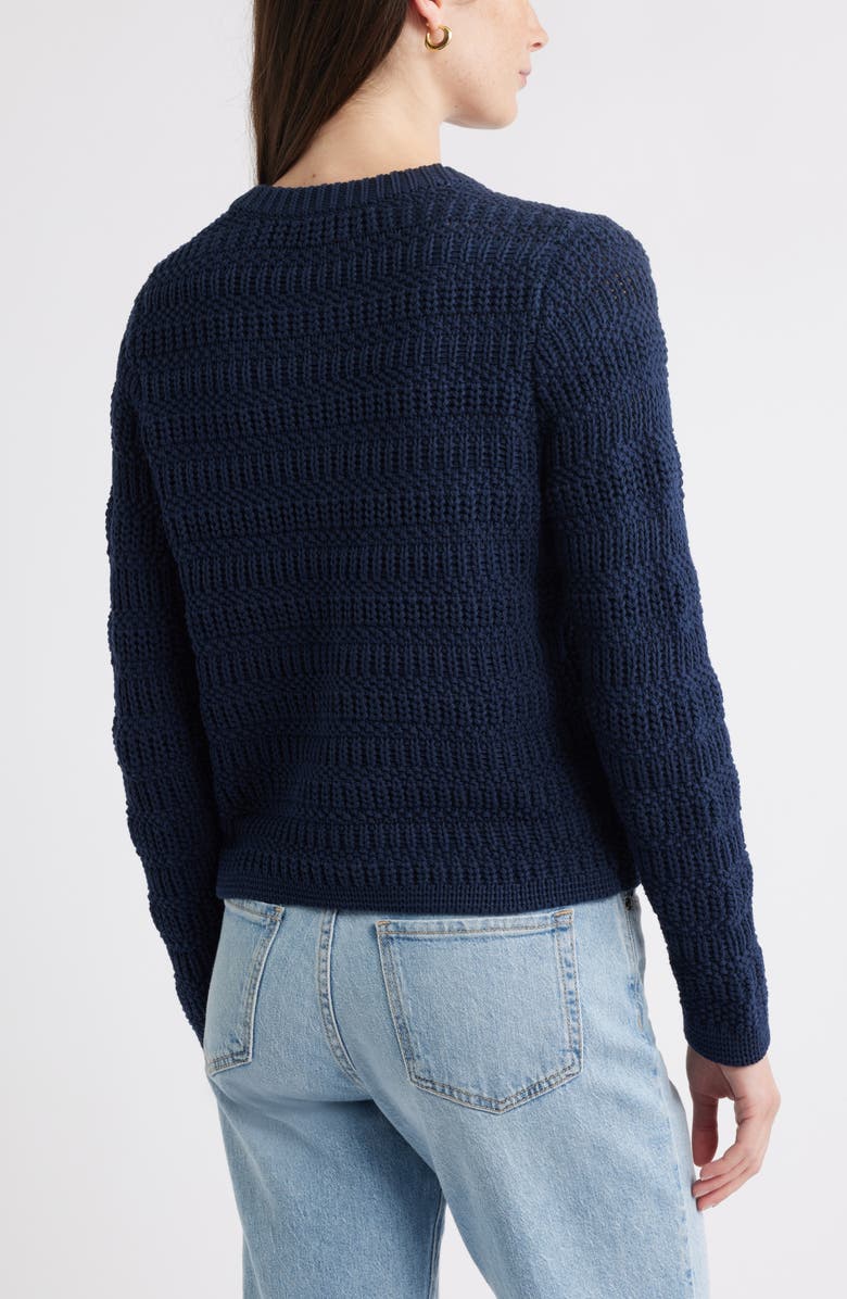 Caslon<sup>®</sup> Textured Sweater Jacket, Alternate, color, Navy Still