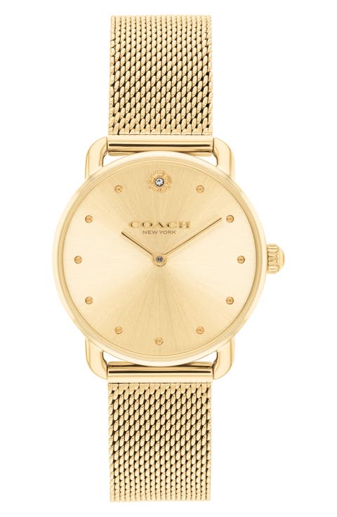 Elliot Mesh Strap Watch, 28mm