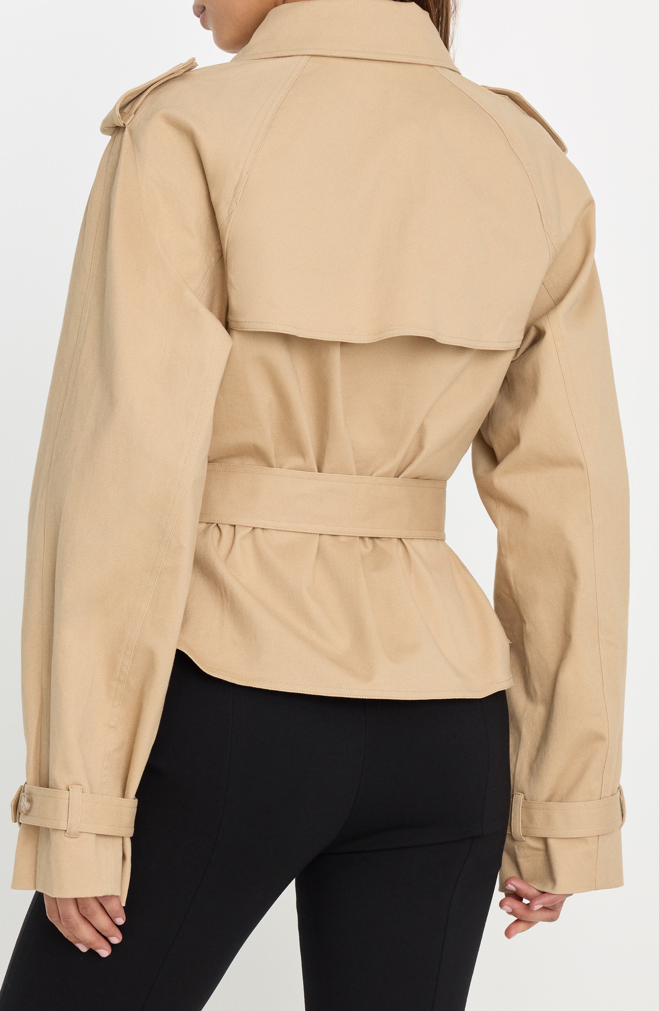 Crop Trench Jacket - image 4