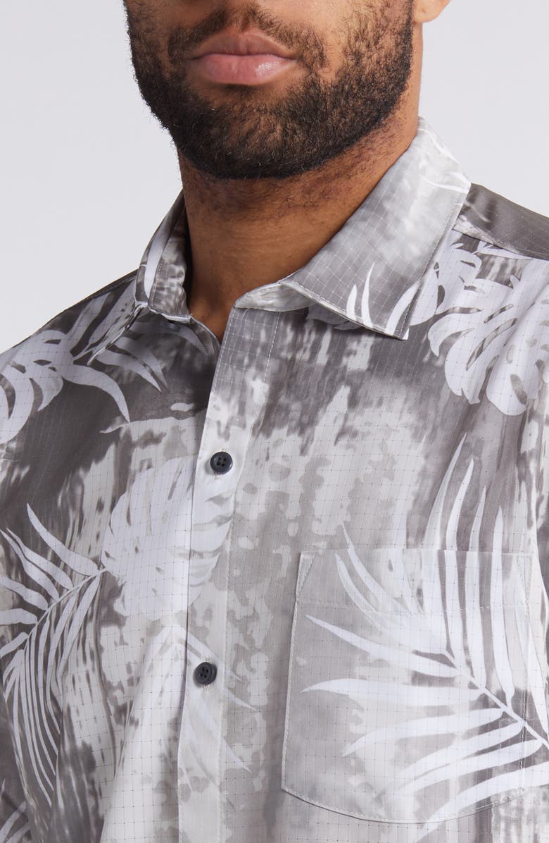 Tommy Bahama Bahama Coast Legendary Leaves Short Sleeve Perfomance Button-Up Shirt, Alternate, color,
