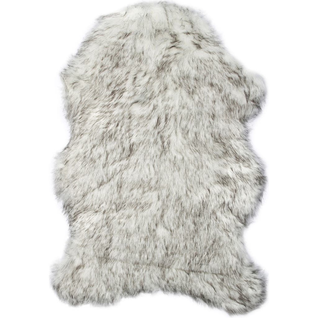 Luxe Faux Fur Gordon Rug In Gradient Grey