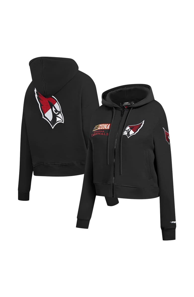 PRO STANDARD Women's Pro Standard Black Arizona Cardinals Split Logo Full-Zip Hoodie, Main, color, Black