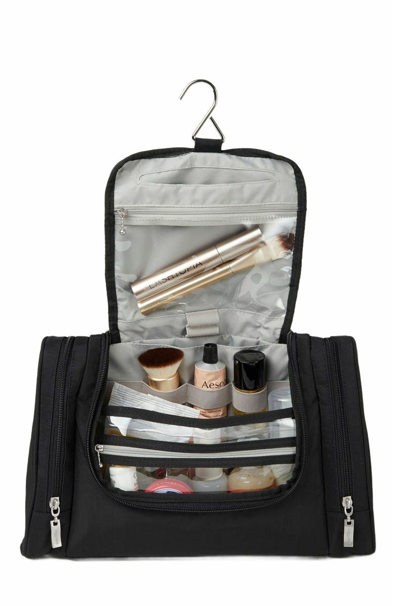 BAGGALLINI Travel Toiletry Kit Cosmetic Bag, Alternate, color, Black