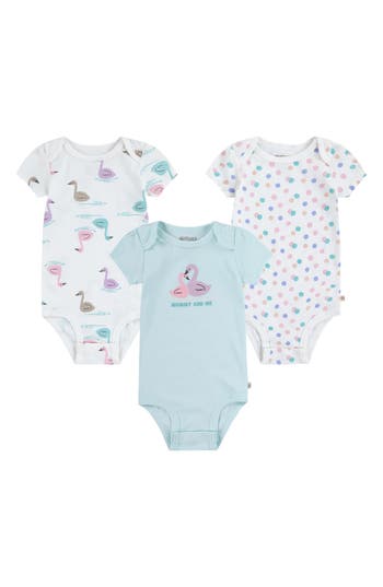 HUGGIES HUGGIES ASSORTED 3-PACK ORGANIC COTTON BODYSUITS