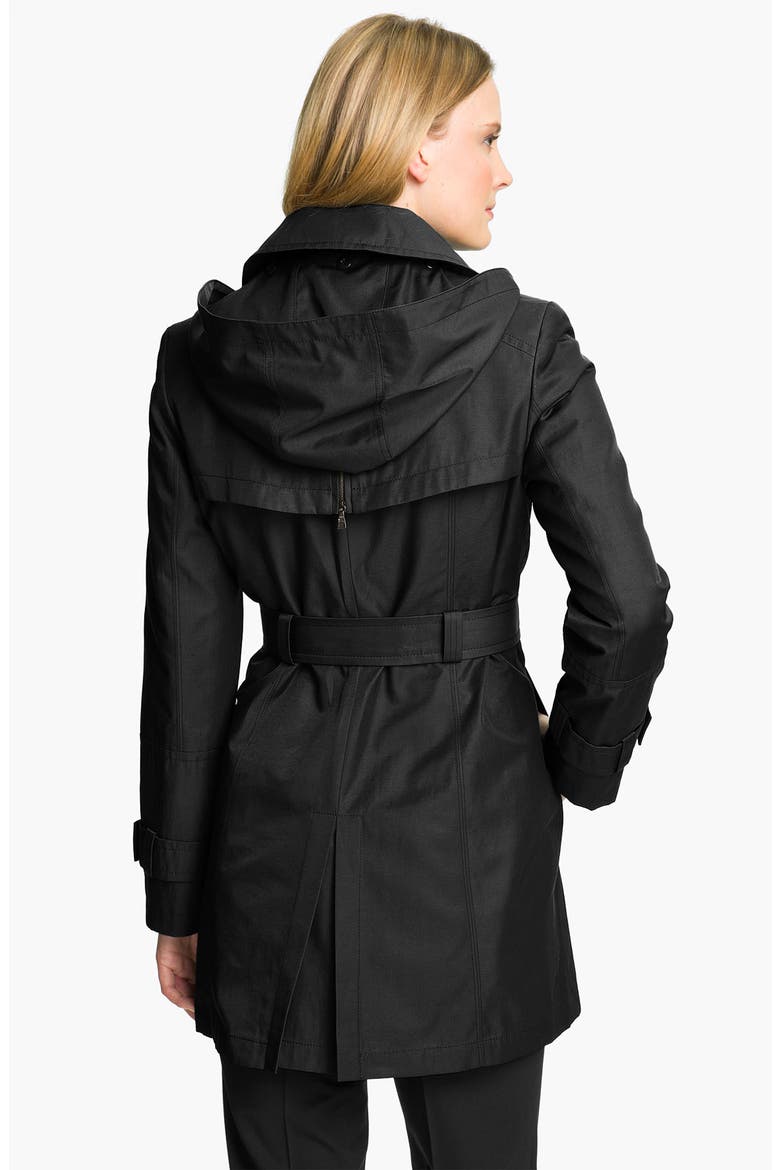 Trench Coat with Detachable Liner, Alternate, color, BLACK