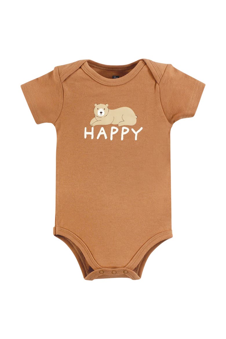 Soft Cotton Bodysuit Triple Pack, Alternate, color, Bear Hugs