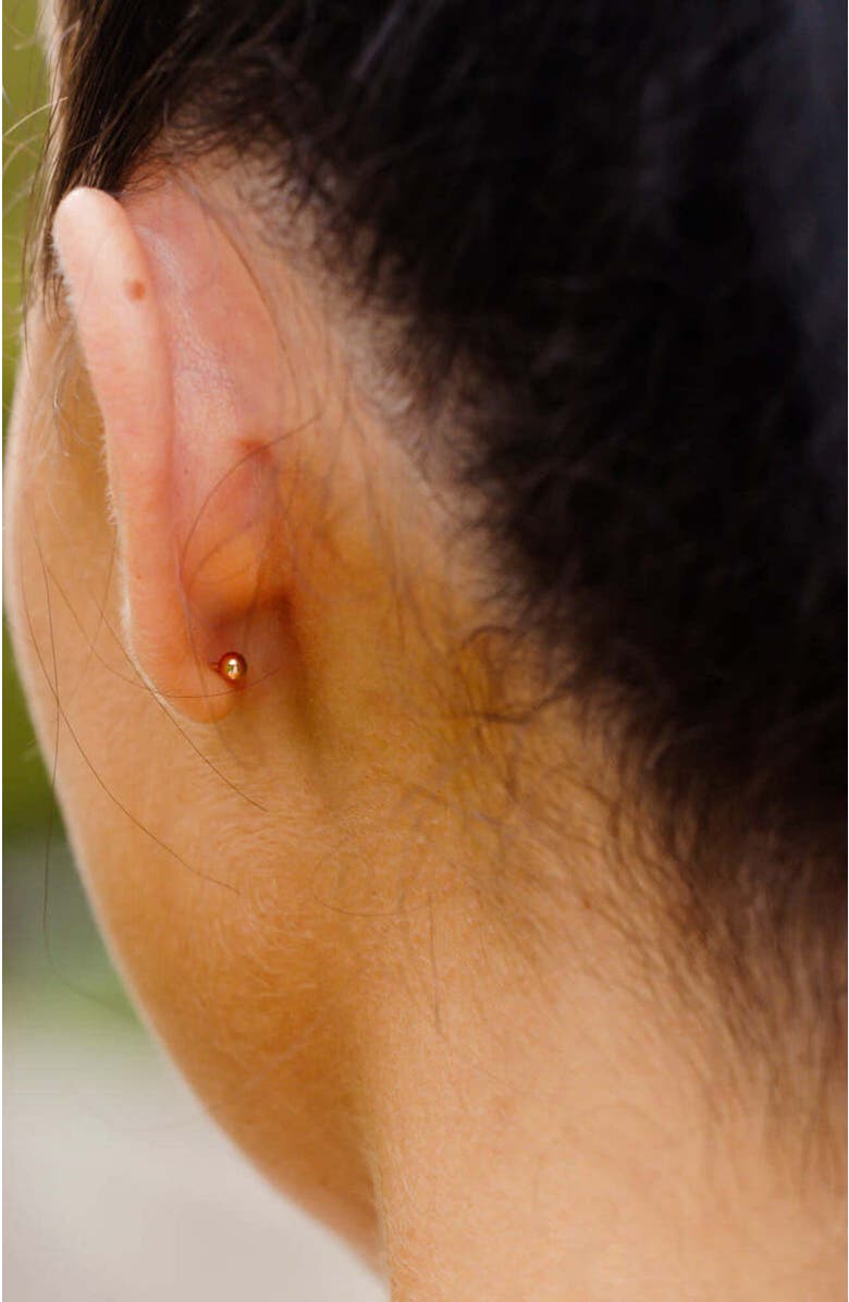 MADE BY MARY Mini Bar Stud Earrings, Alternate, color, Gold Vermeil