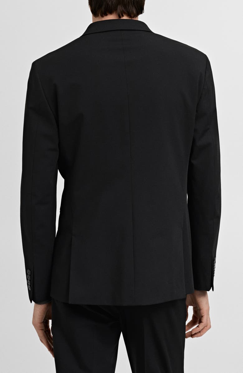 MANGO Slim Fit Suit Jacket, Alternate, color, Black