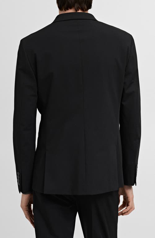 Mango Superslim Fit Stretch Sport Coat In Black
