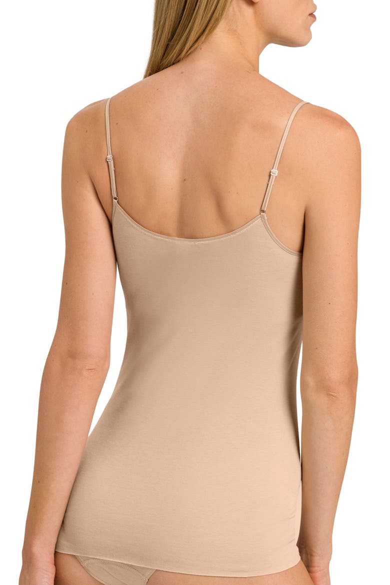 Cotton Seamless Padded Spaghetti Camisole, Alternate, color, BEIGE