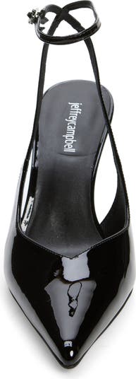 Executive Ankle Strap Pointed Toe Slingback Pump