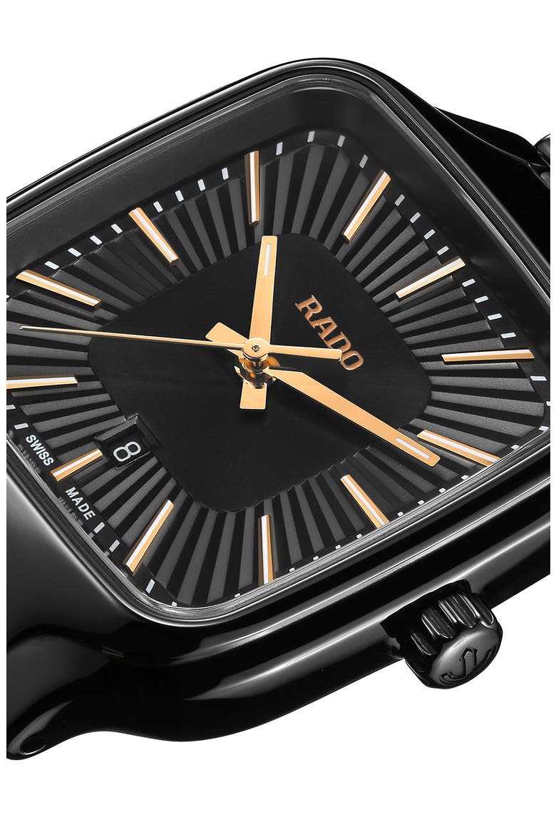 True Square Bracelet Watch, 29mm, Alternate, color, BLACK