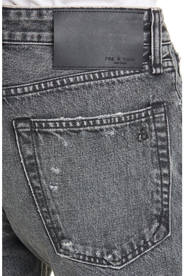 Rosa Cutoff Denim Bermuda Shorts, Alternate, color, CLN BLK MG