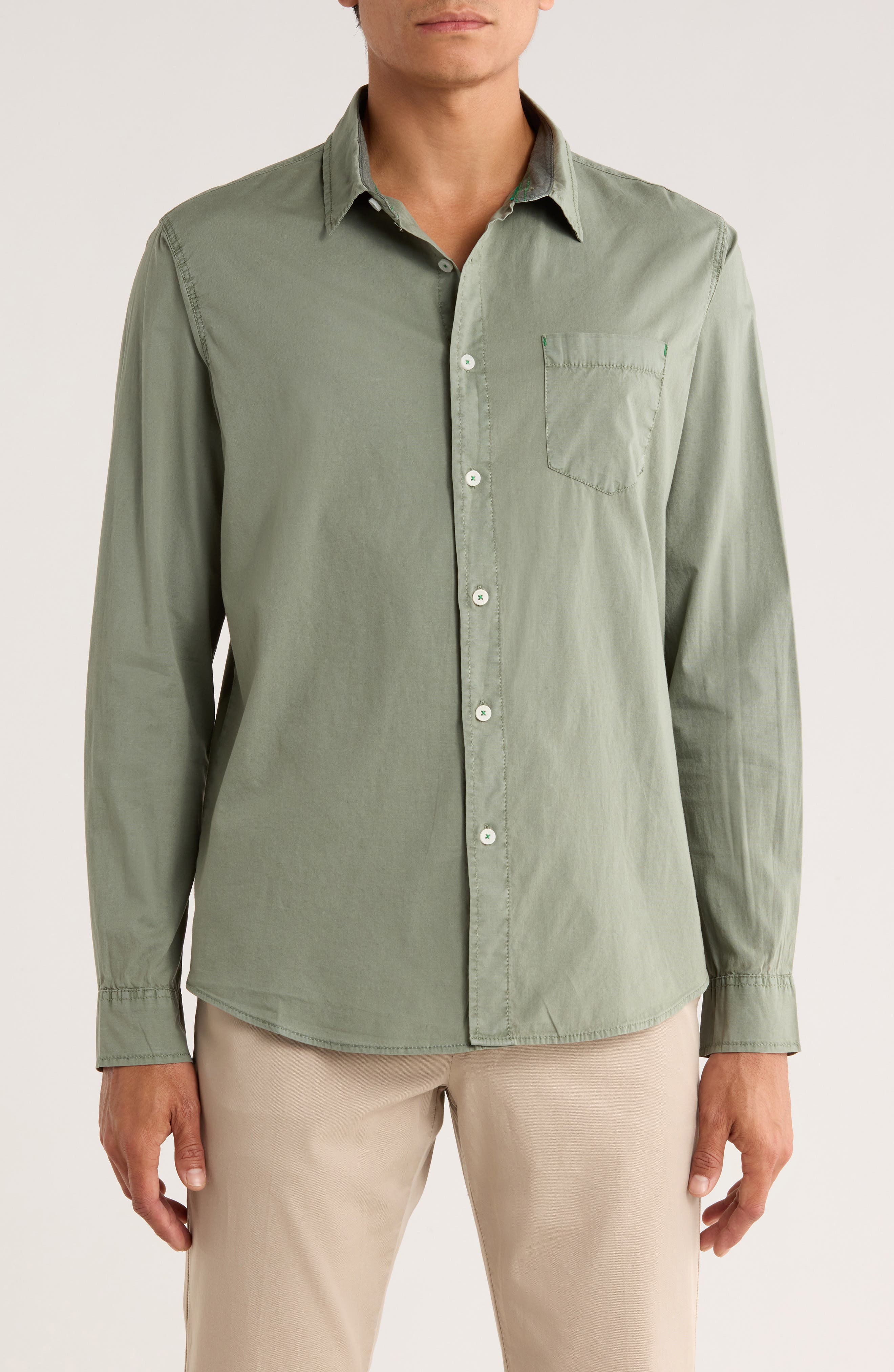Clearwater Stretch Cotton Poplin Button-Up Shirt - image 3