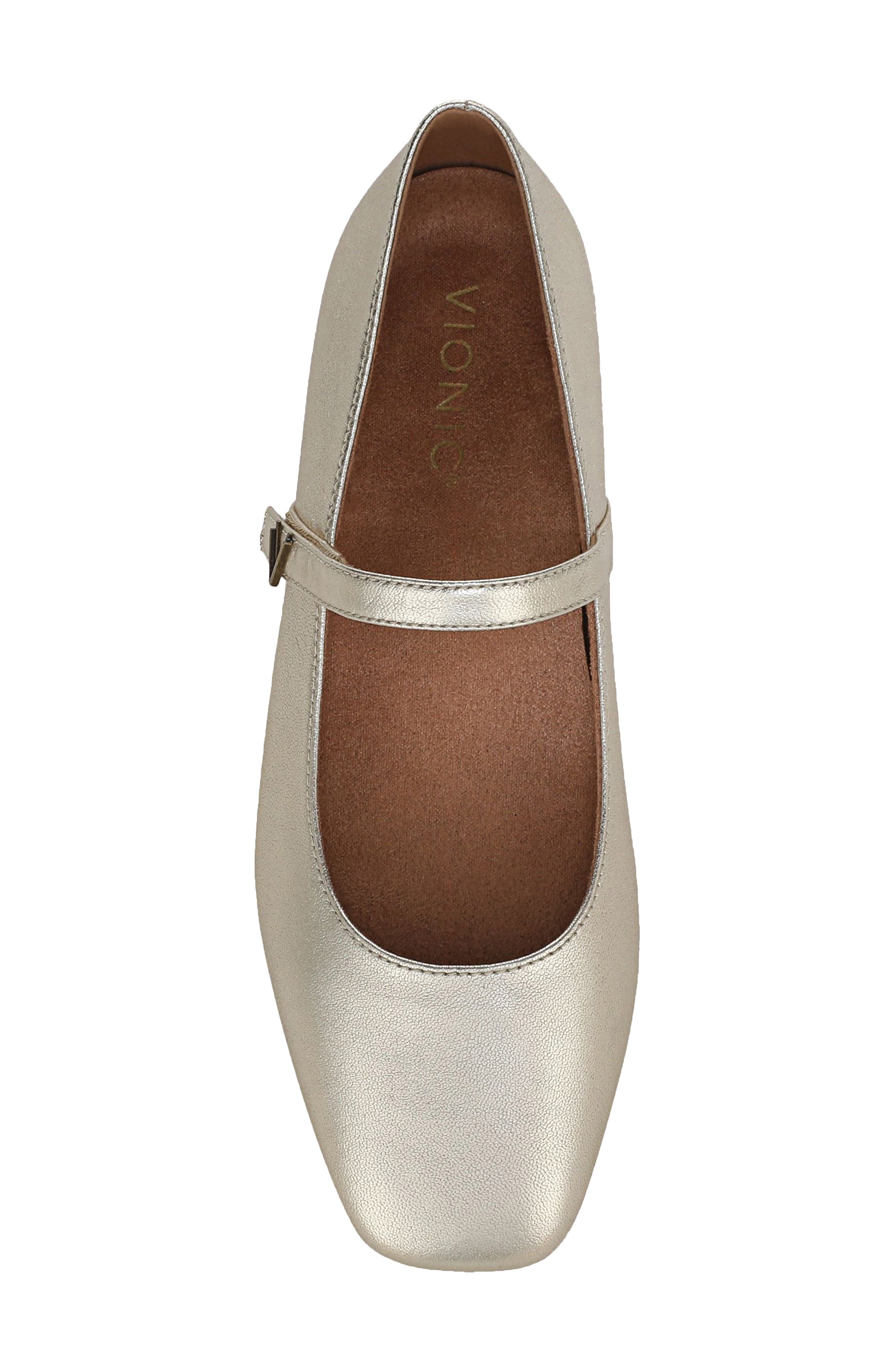 Vionic Alameda Mary Jane Flat, Alternate, color, Gold