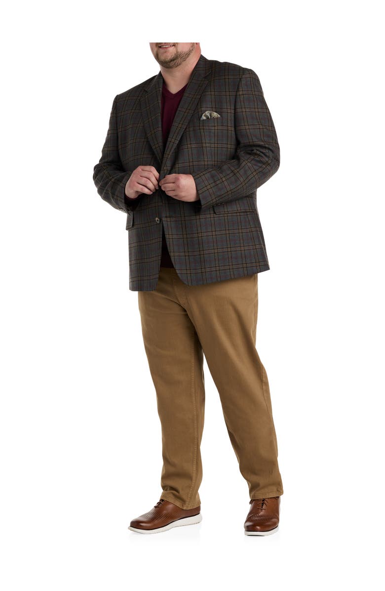 Tallia Wool-Blend Plaid Sport Coat, Alternate, color, Green