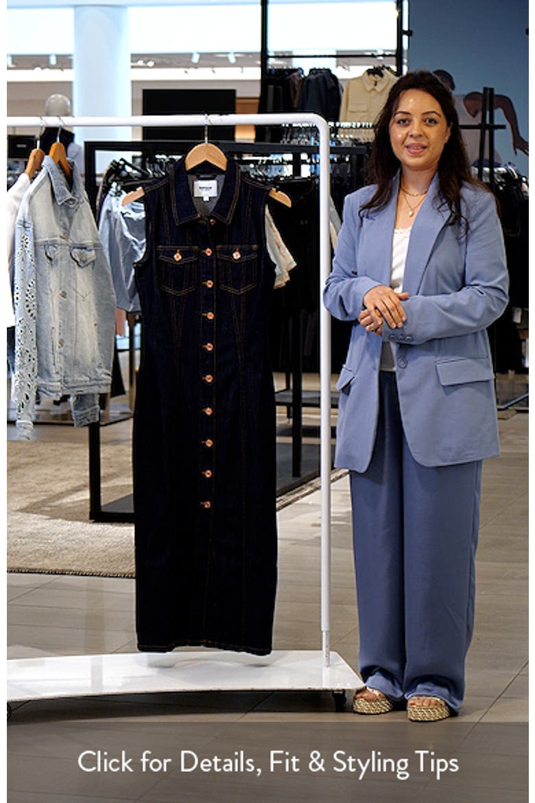 Julia Belted Sleeveless Denim Midi Dress video