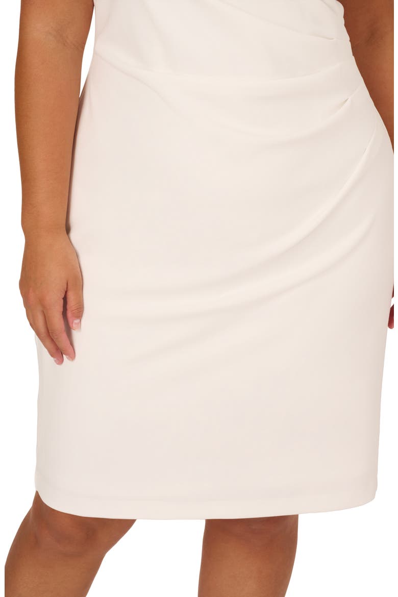 Floral Sleeve Crepe Sheath Dress, Alternate, color, IVORY