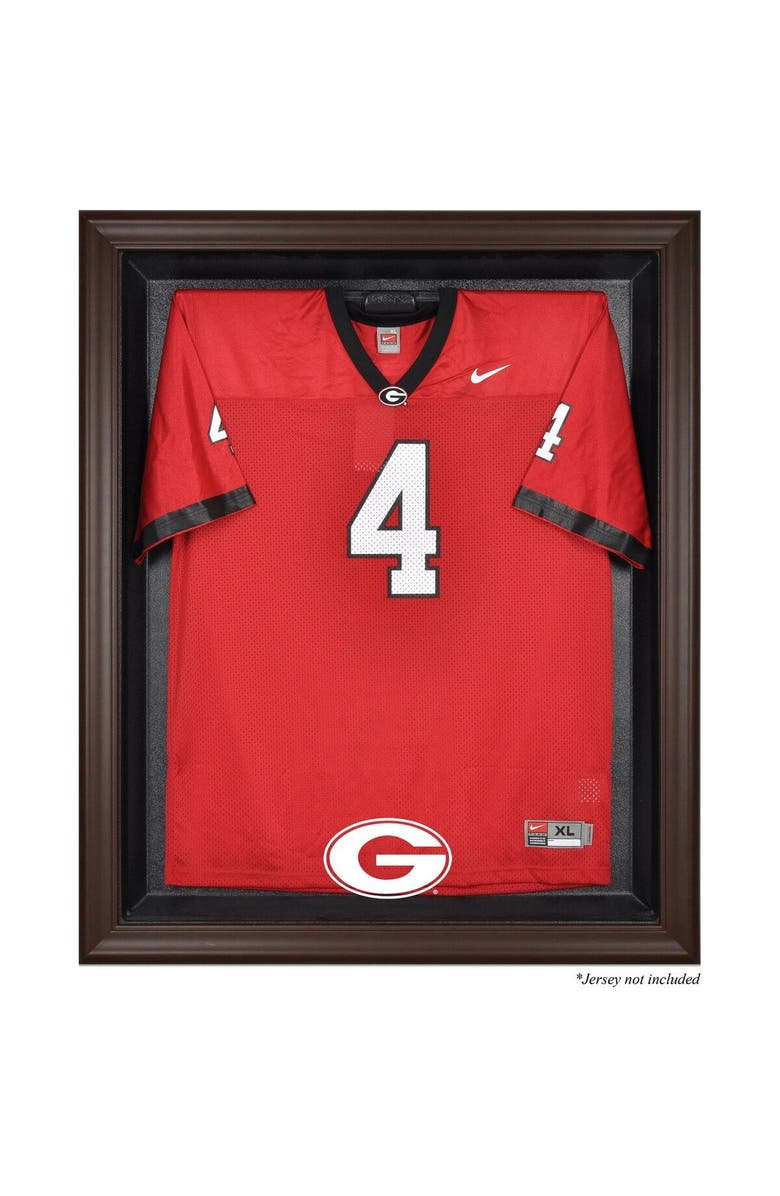 FANATICS AUTHENTIC Georgia Bulldogs Brown Framed Logo Jersey Display Case, Main, color, 