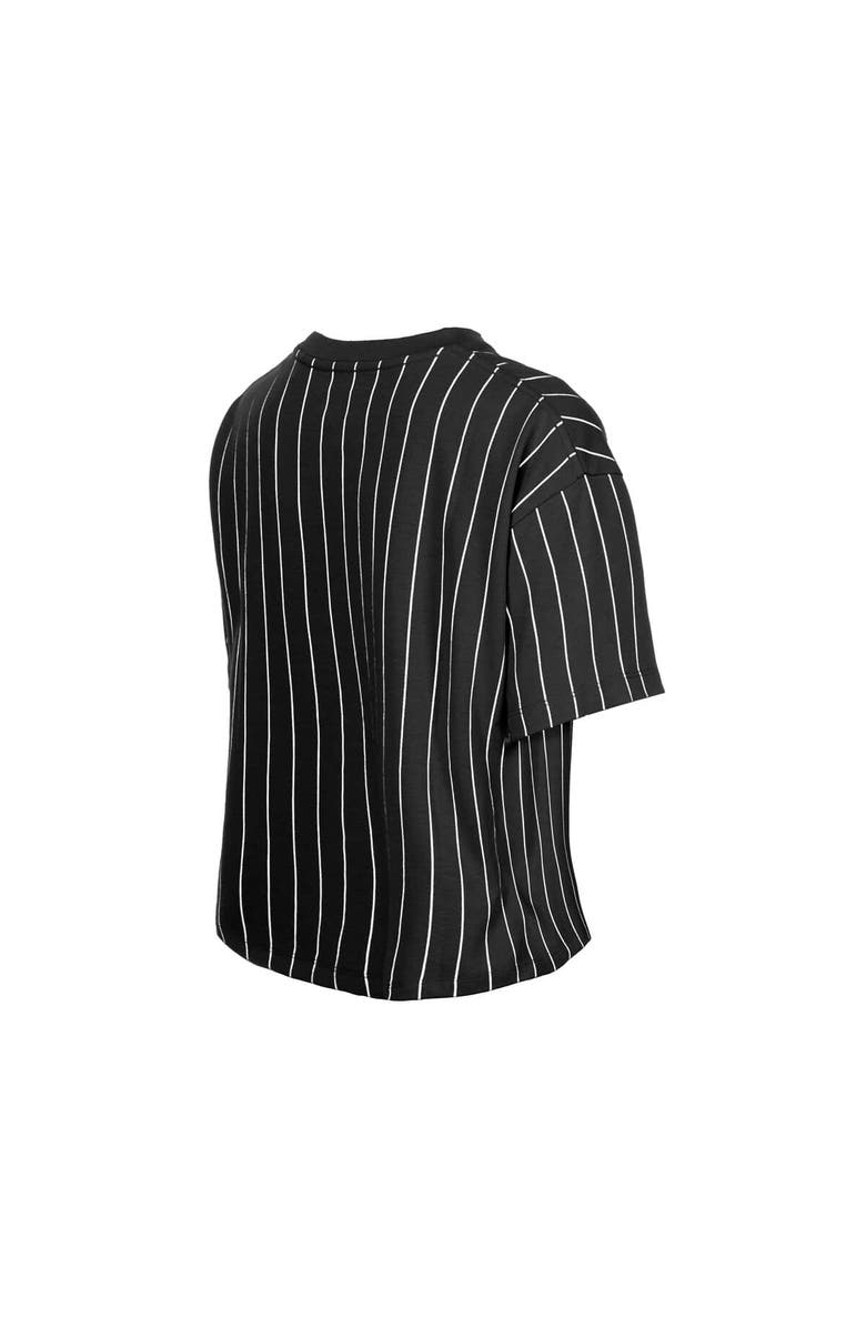 New Era Women's New Era  Black LA 2028 Summer Olympics Mesh Back Pinstripe Boxy T-Shirt, Alternate, color, Black
