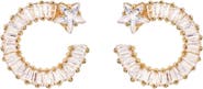 DLORIA Shooting Star Earrings with White Diamond Cubic Zirconia