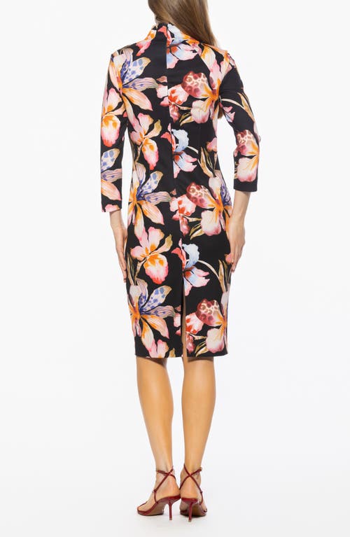 ALEXIA ADMOR ALEXIA ADMOR MARAIS NECK MIDI SHEATH DRESS