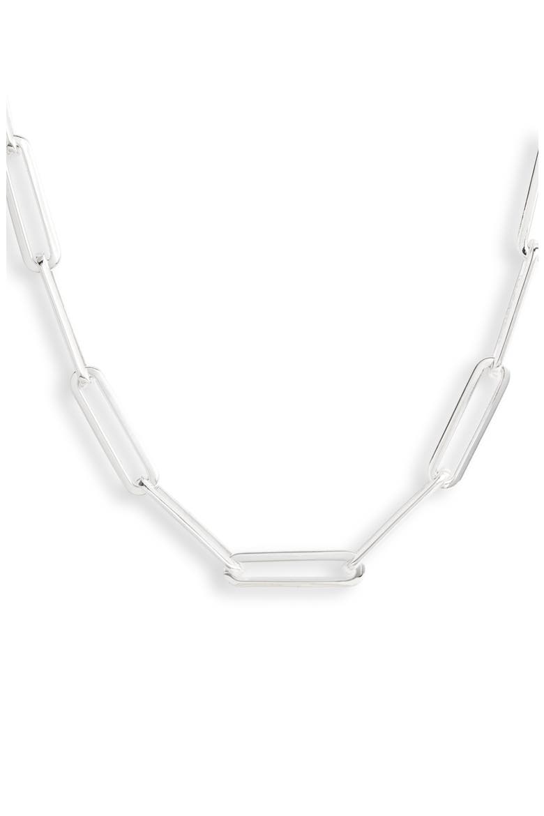 Stevie Chain Necklace, Main, color, HIGH POLISH SILVER